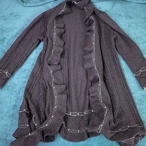 brown cardigan